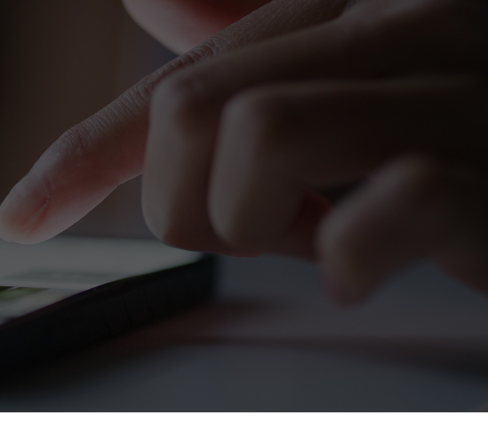 Finger tapping a mobile screen