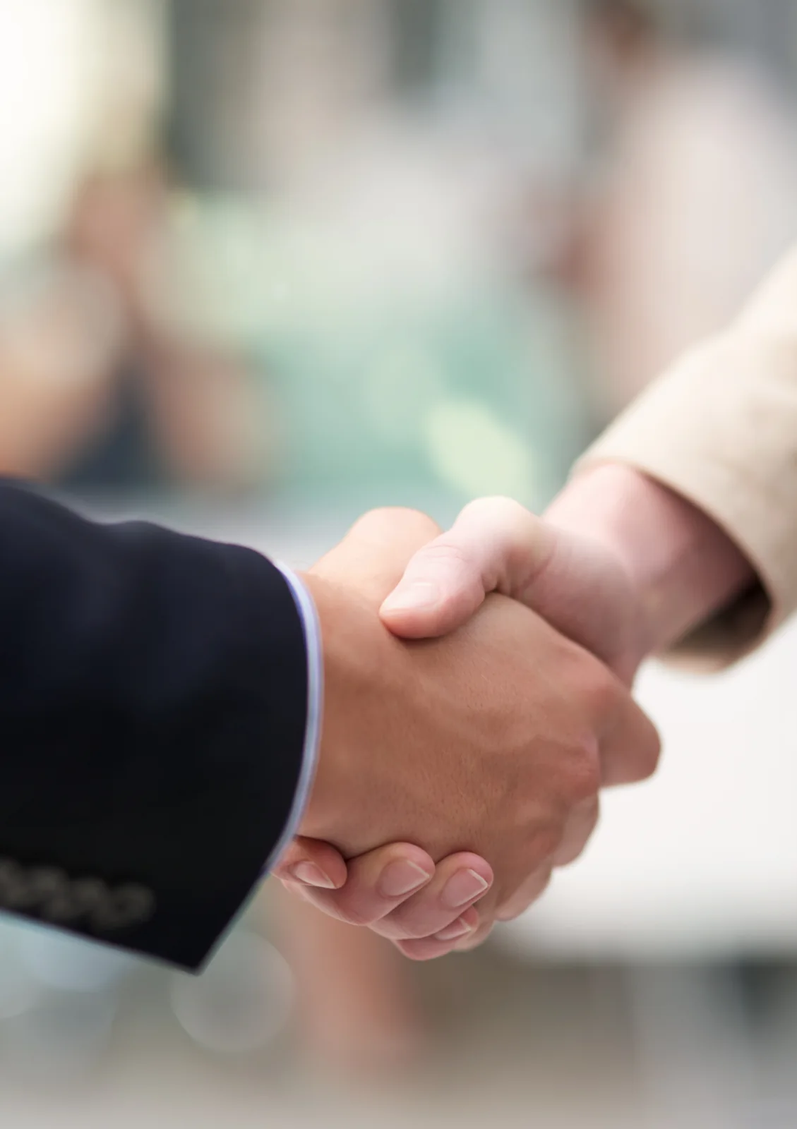 Business partners shaking hands